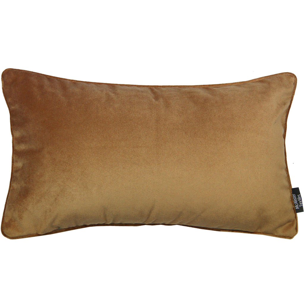 McAlister Textiles Matt Caramel Gold Velvet Pillow Pillow Cover Only 50cm x 30cm 