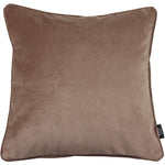 Cargar imagen en el visor de la galería, McAlister Textiles Matt Mocha Brown Piped Velvet Cushion Cushions and Covers Cover Only 43cm x 43cm 
