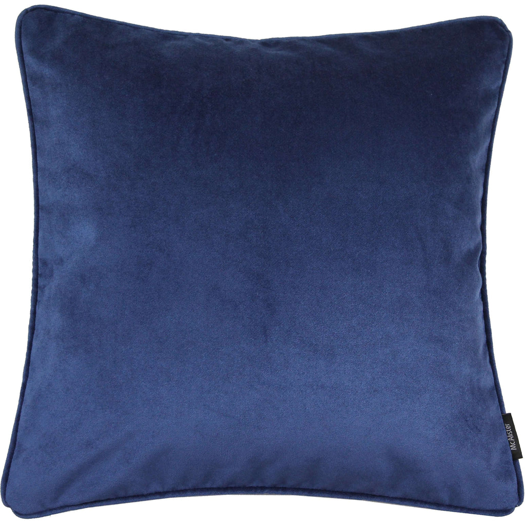 McAlister Textiles Matt Navy Blue Velvet Cushion Cushions and Covers Cover Only 43cm x 43cm 
