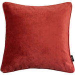 Cargar imagen en el visor de la galería, McAlister Textiles Matt Rust Red Orange Piped Velvet Cushion Cushions and Covers Cover Only 43cm x 43cm 
