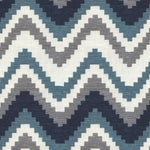 Cargar imagen en el visor de la galería, McAlister Textiles Navajo Navy Blue Striped Fabric Fabrics 1 Metre 
