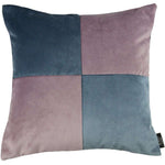 Cargar imagen en el visor de la galería, McAlister Textiles Square Patchwork Velvet Blue + Purple Cushion Cushions and Covers Cover Only 43cm x 43cm 
