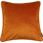 Cargar imagen en el visor de la galería, McAlister Textiles Matt Burnt Orange Piped Velvet Cushion Cushions and Covers Cover Only 43cm x 43cm 
