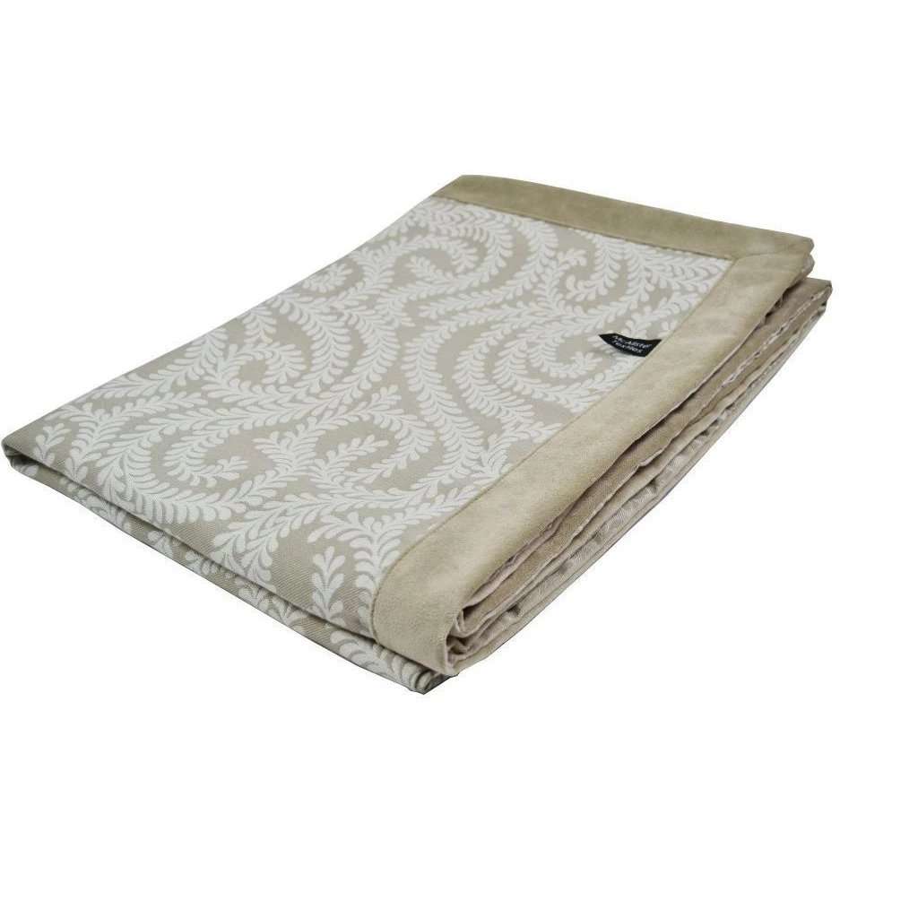 McAlister Textiles Little Leaf Pale Beige Throws & Runners Throws and Runners Regular (130cm x 200cm) 