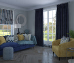 Cargar imagen en el visor de la galería, McAlister Textiles Textured Chenille Navy Blue Curtains Tailored Curtains 
