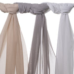 Cargar imagen en el visor de la galería, McAlister Textiles Tranquility White FR Unlined Voile Curtains - Single Panel Tailored Curtains 
