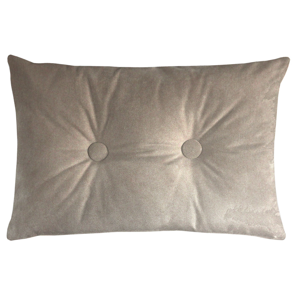 McAlister Textiles Matt Beige Mink Velvet Button 40cm x 60cm Pillow Pillow Polyester Filler 60cm x 40cm 