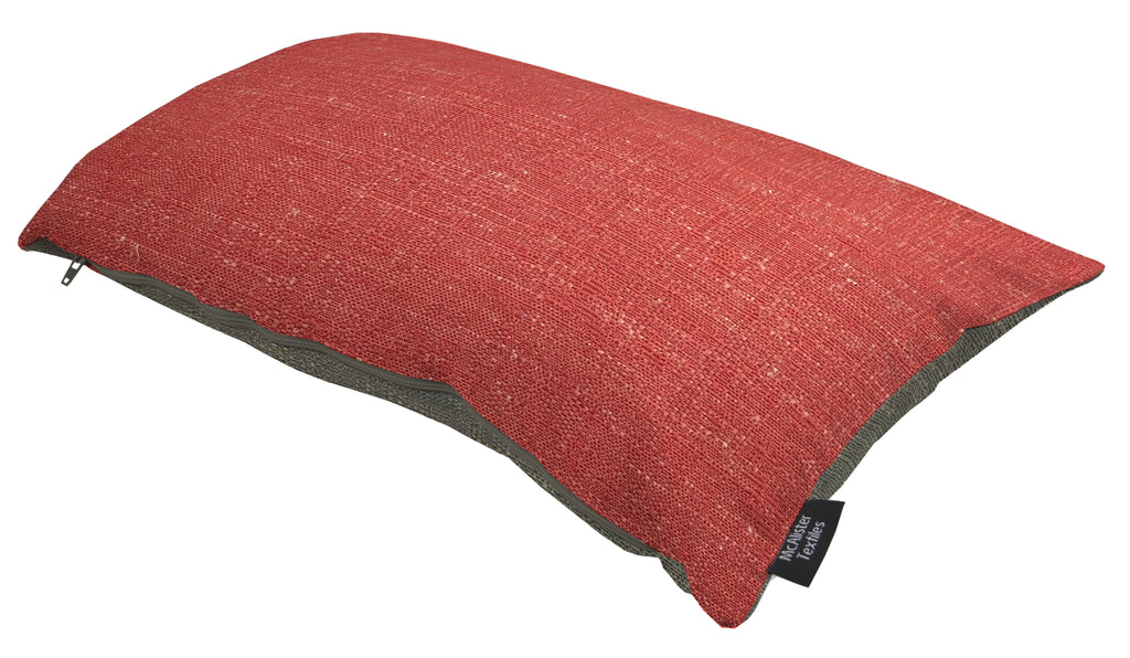McAlister Textiles Harmony Red and Grey Plain Pillow Pillow Cover Only 50cm x 30cm 