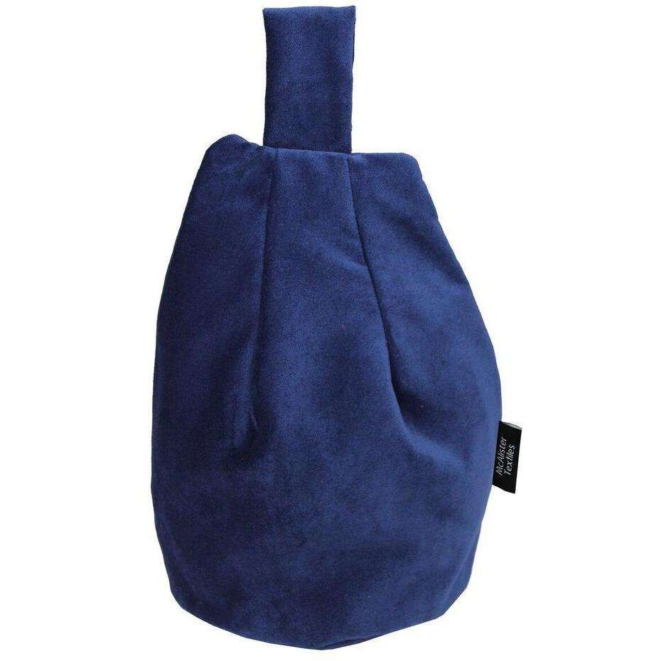 McAlister Textiles Matt Navy Blue Velvet Tablet Stand Mini Bean Bag 