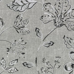 Cargar imagen en el visor de la galería, McAlister Textiles Eden Charcoal Grey Floral Printed Fabric Fabrics 1 Metre 
