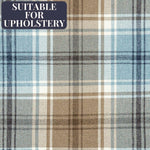 Cargar imagen en el visor de la galería, McAlister Textiles Angus Duck Egg Blue Tartan Check Curtain Fabric Fabrics 1 Metre 
