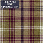Cargar imagen en el visor de la galería, McAlister Textiles Angus Purple + Green Tartan Check Curtain Fabric Fabrics 1 Metre 
