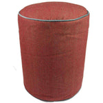 Cargar imagen en el visor de la galería, McAlister Textiles Deluxe Herringbone Red Ottoman Stool Round Stool 
