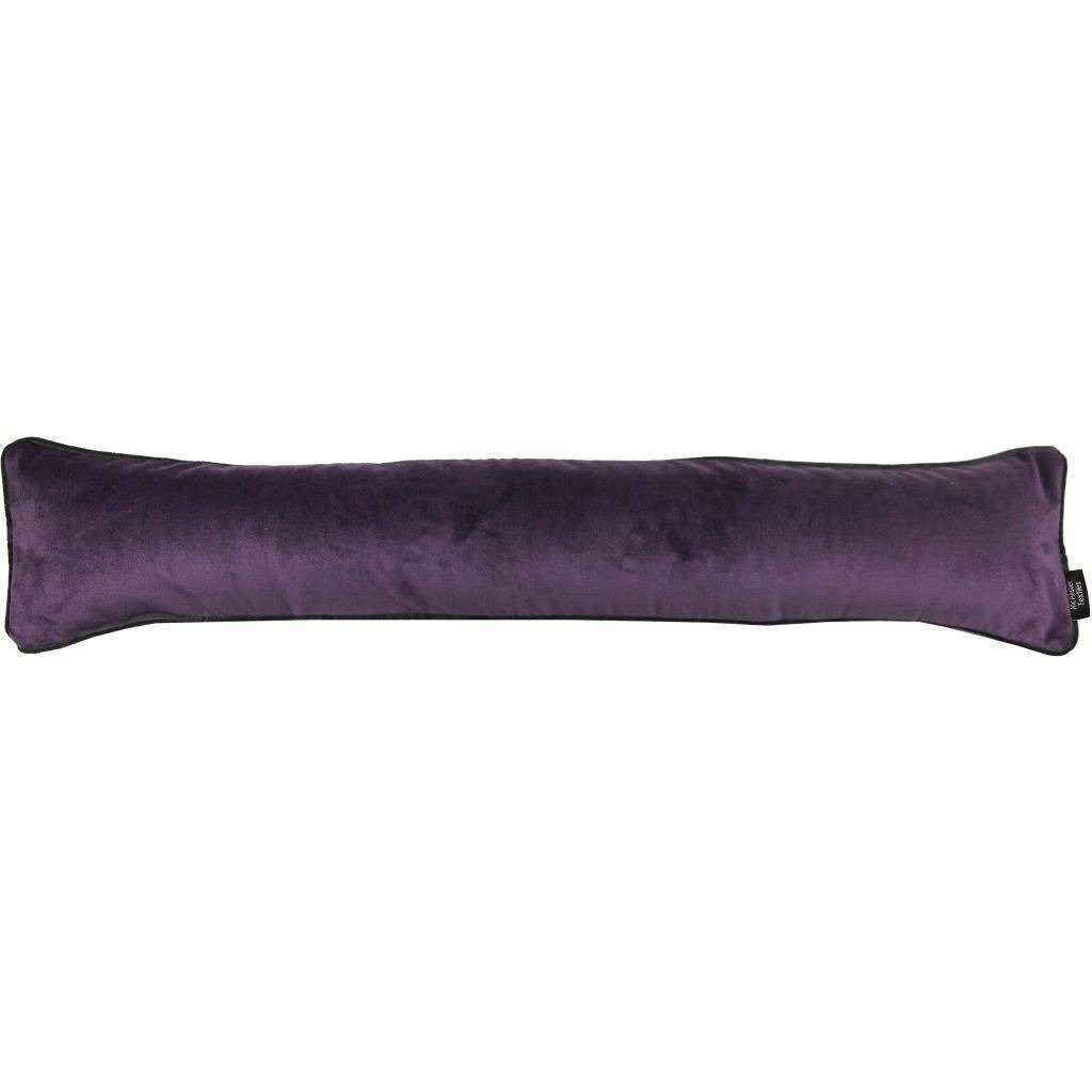 McAlister Textiles Matt Aubergine Purple Velvet Draught Excluder Draught Excluders 18 x 80cm 