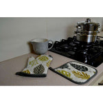 Cargar imagen en el visor de la galería, McAlister Textiles Magda Yellow Cotton Print Oven Mitt Kitchen Accessories 
