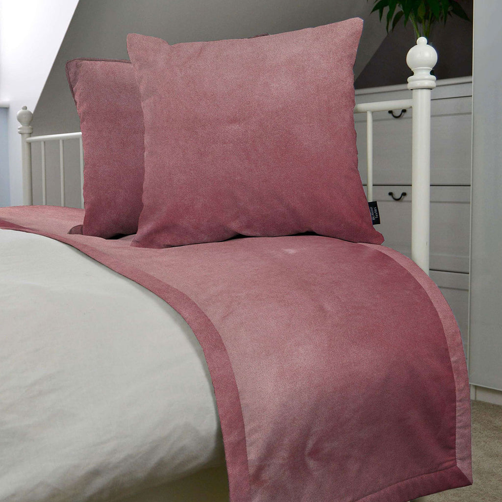 McAlister Textiles Matt Blush Pink Velvet Bedding Set Bedding Set 