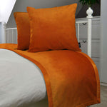 Cargar imagen en el visor de la galería, McAlister Textiles Matt Burnt Orange Velvet Bedding Set Bedding Set 
