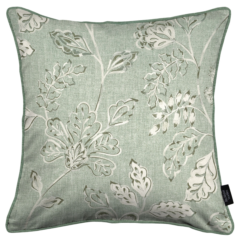 McAlister Textiles Eden Duck Egg Blue Printed Cushions Cushions and Covers Cover Only 43cm x 43cm 