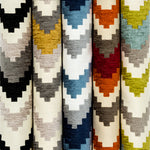 Cargar imagen en el visor de la galería, McAlister Textiles Navajo Navy Blue Striped Curtains Tailored Curtains 
