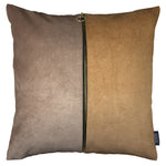 Cargar imagen en el visor de la galería, McAlister Textiles Decorative Zip Caramel + Brown Velvet Cushion Cushions and Covers Cover Only 43cm x 43cm 
