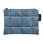 Cargar imagen en el visor de la galería, McAlister Textiles Square Pattern Blue Velvet Makeup Bag Clutch Bag 
