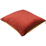 Cargar imagen en el visor de la galería, McAlister Textiles Decorative Zipper Edge Orange + Rust Red Velvet Cushion Cushions and Covers Cover Only 43cm x 43cm 

