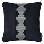 Cargar imagen en el visor de la galería, McAlister Textiles Maya Striped Black Velvet Cushion Cushions and Covers Polyester Filler 43cm x 43cm 

