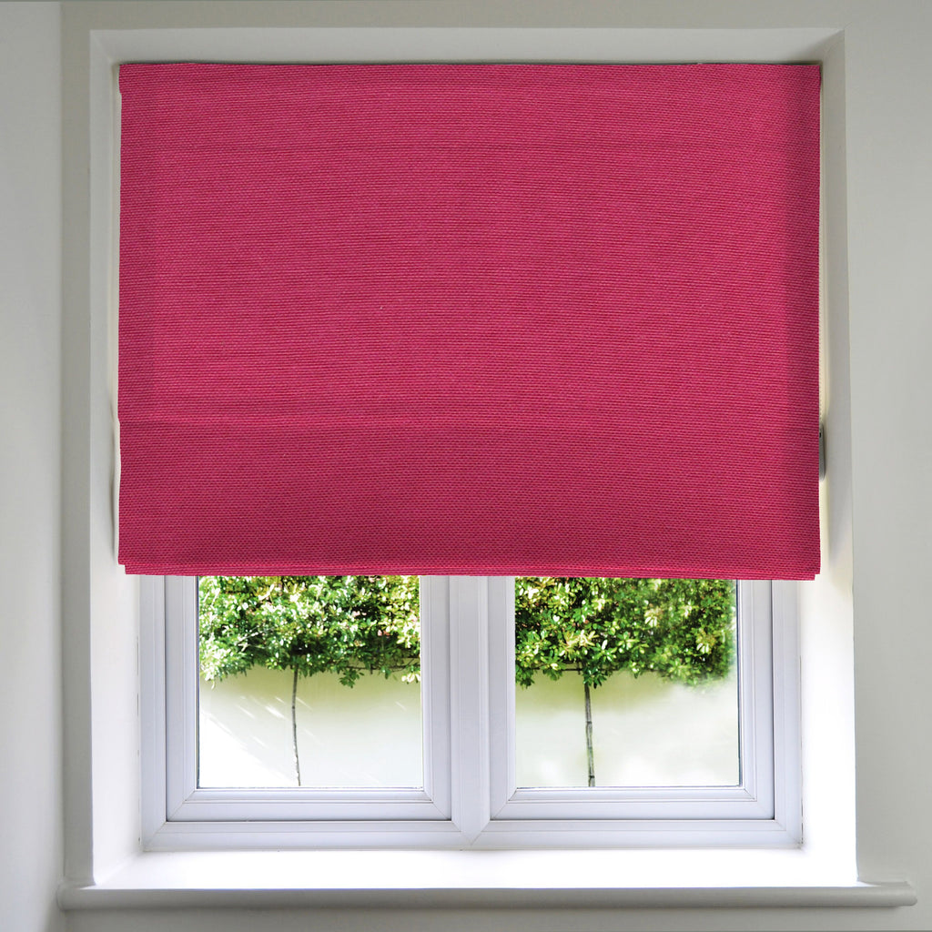 McAlister Textiles Panama Fuchsia Pink Roman Blind Roman Blinds Standard Lining 130cm x 200cm Fuchsia Pink