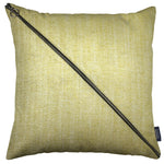 Cargar imagen en el visor de la galería, McAlister Textiles Rhumba Diagonal Zip Yellow Linen Cushion Cushions and Covers Cover Only 43cm x 43cm 

