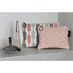 Cargar imagen en el visor de la galería, McAlister Textiles Lotta Pink + Grey Makeup Bag Set Clutch Bag 
