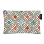 Cargar imagen en el visor de la galería, McAlister Textiles Laila Orange + Teal Makeup Bag - Large Clutch Bag 
