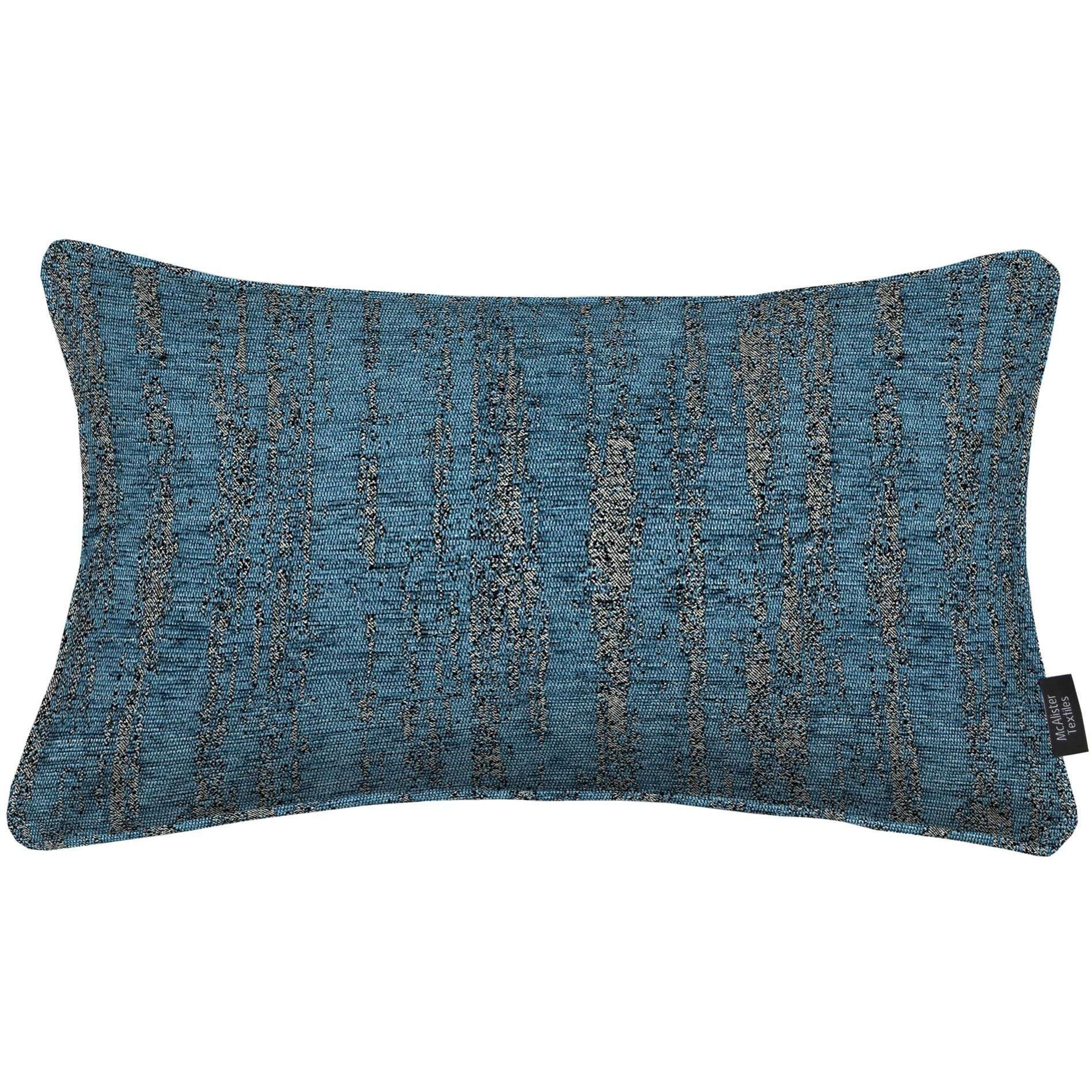 McAlister Textiles Textured Chenille Denim Blue Pillow Pillow Cover Only 50cm x 30cm 
