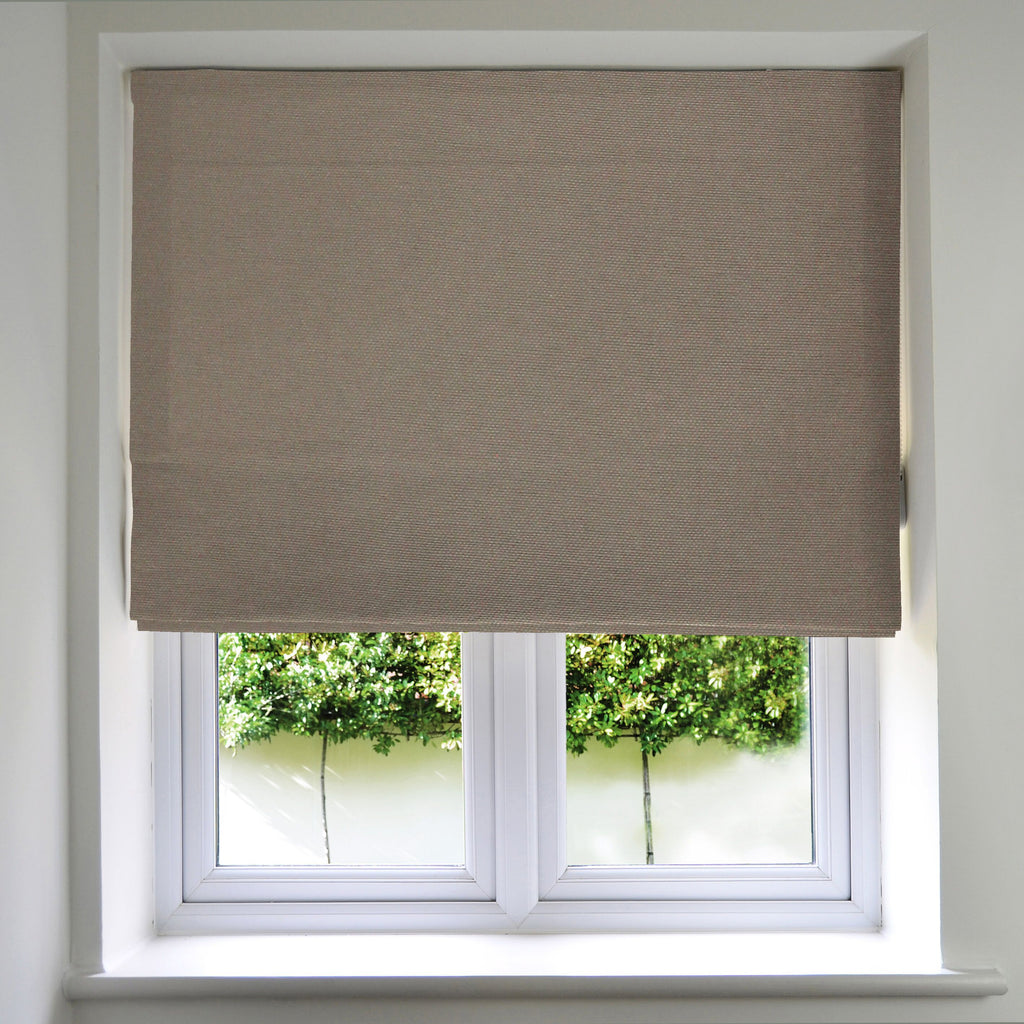 McAlister Textiles Panama Taupe Roman Blind Roman Blinds Standard Lining 130cm x 200cm Taupe