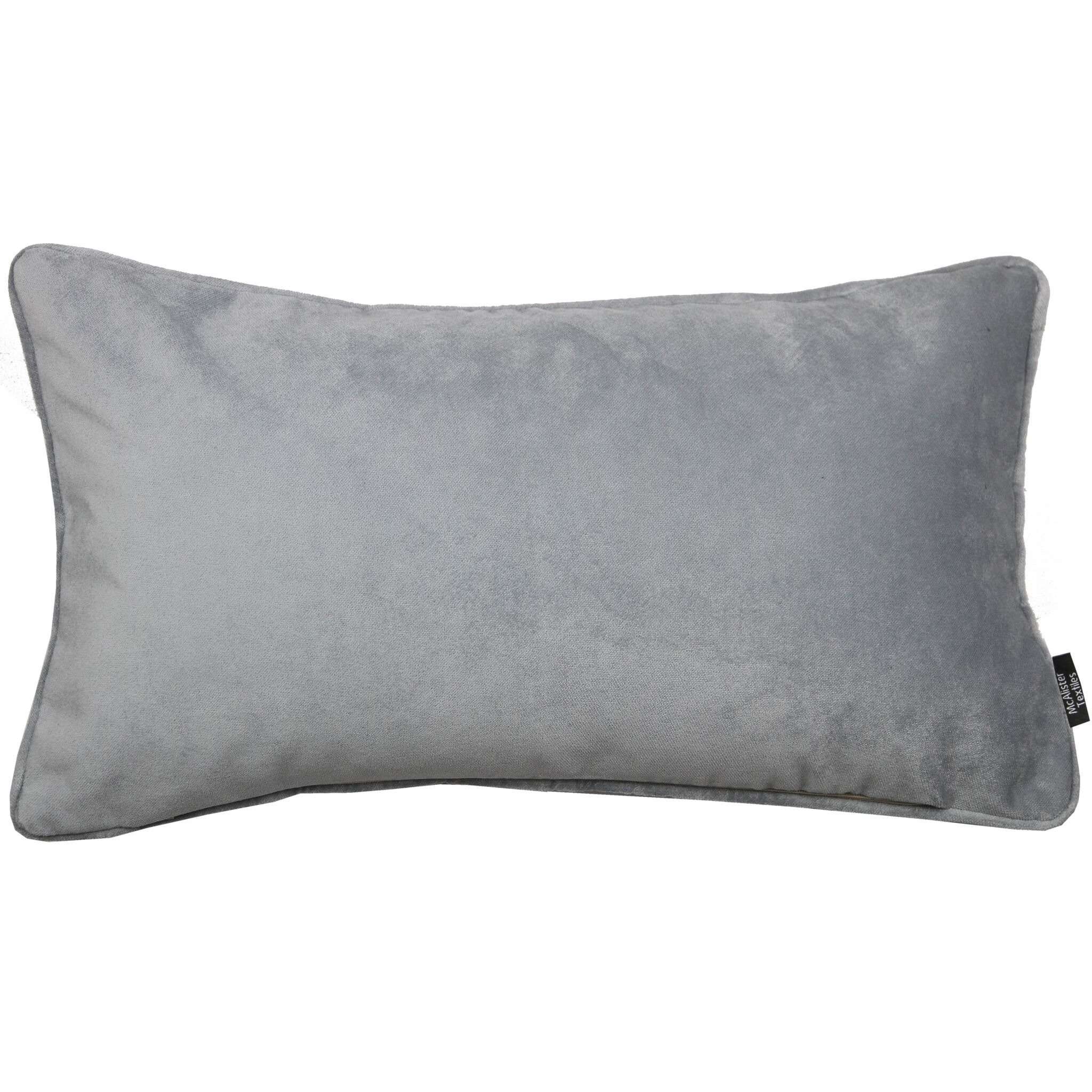 McAlister Textiles Matt Dove Grey Velvet Pillow Pillow Cover Only 50cm x 30cm 
