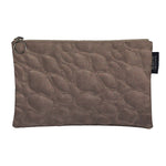 Cargar imagen en el visor de la galería, McAlister Textiles Pebble Pattern Mocha Velvet Makeup Bag - Large Clutch Bag 
