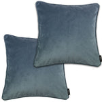Cargar imagen en el visor de la galería, McAlister Textiles Matt Petrol Blue Velvet 43cm x 43cm Cushion Sets Cushions and Covers Cushion Covers Set of 2 
