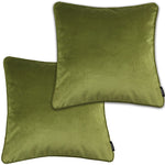 Cargar imagen en el visor de la galería, McAlister Textiles Matt Lime Green Velvet 43cm x 43cm Piped Cushion Sets Cushions and Covers Cushion Covers Set of 2 
