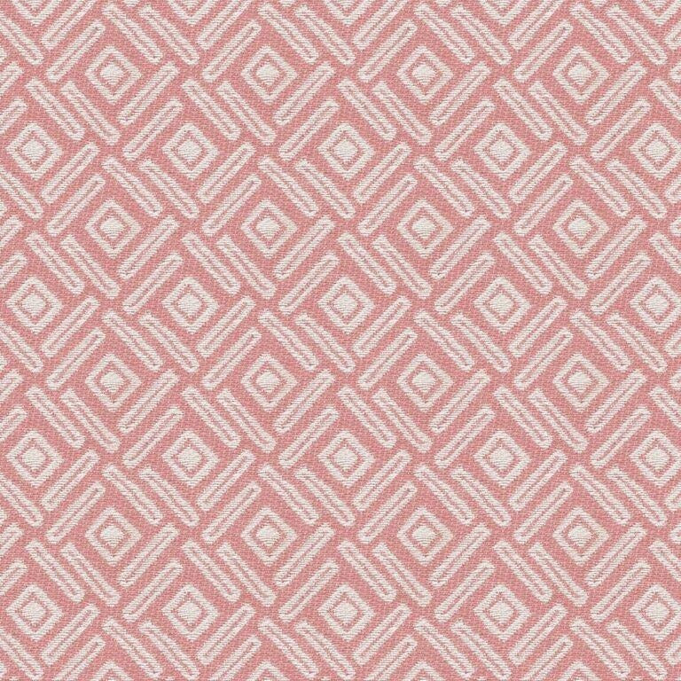 McAlister Textiles Elva Geometric Blush Pink Fabric Fabrics 1 Metre 