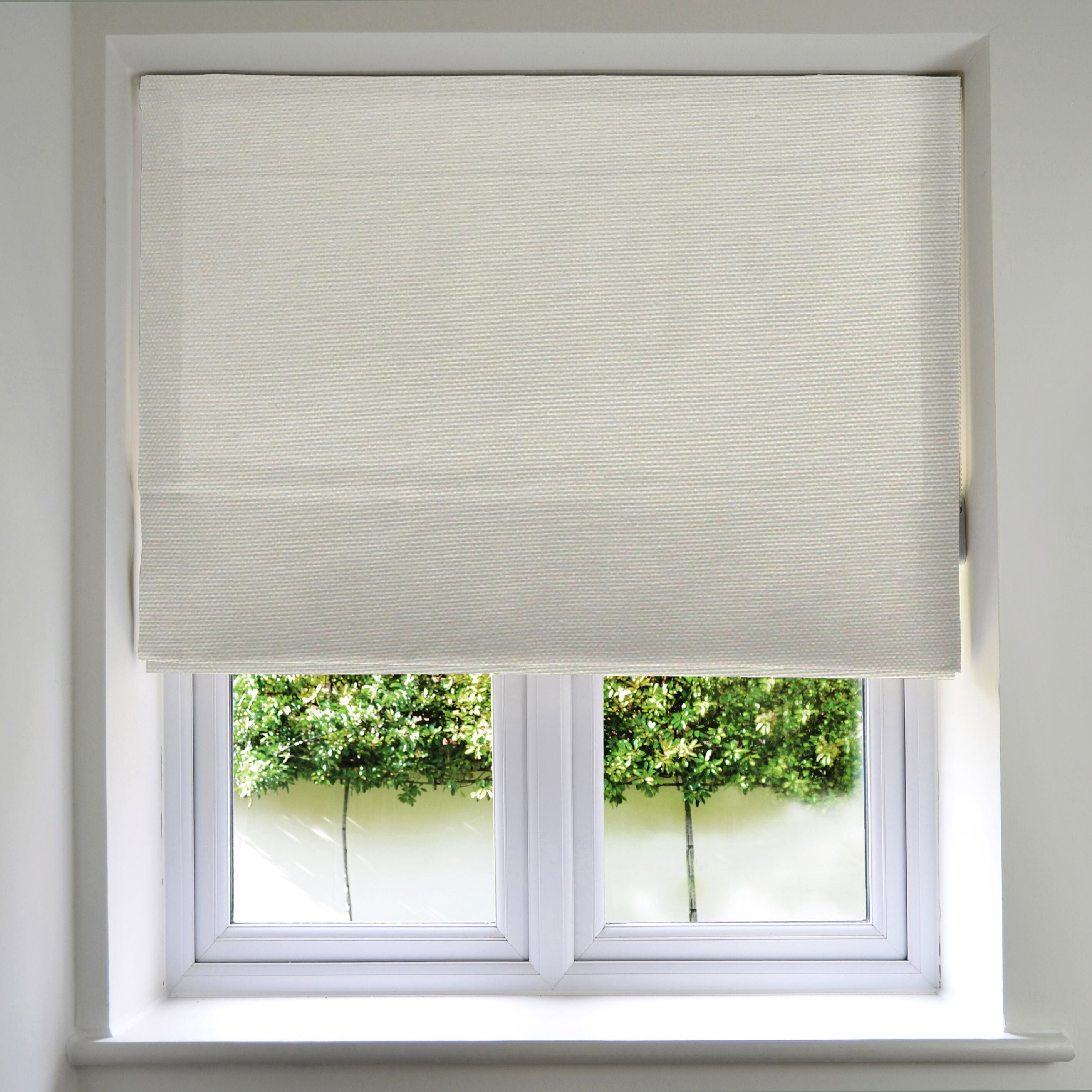 McAlister Textiles Panama Natural Roman Blind Roman Blinds Standard Lining 130cm x 200cm Natural