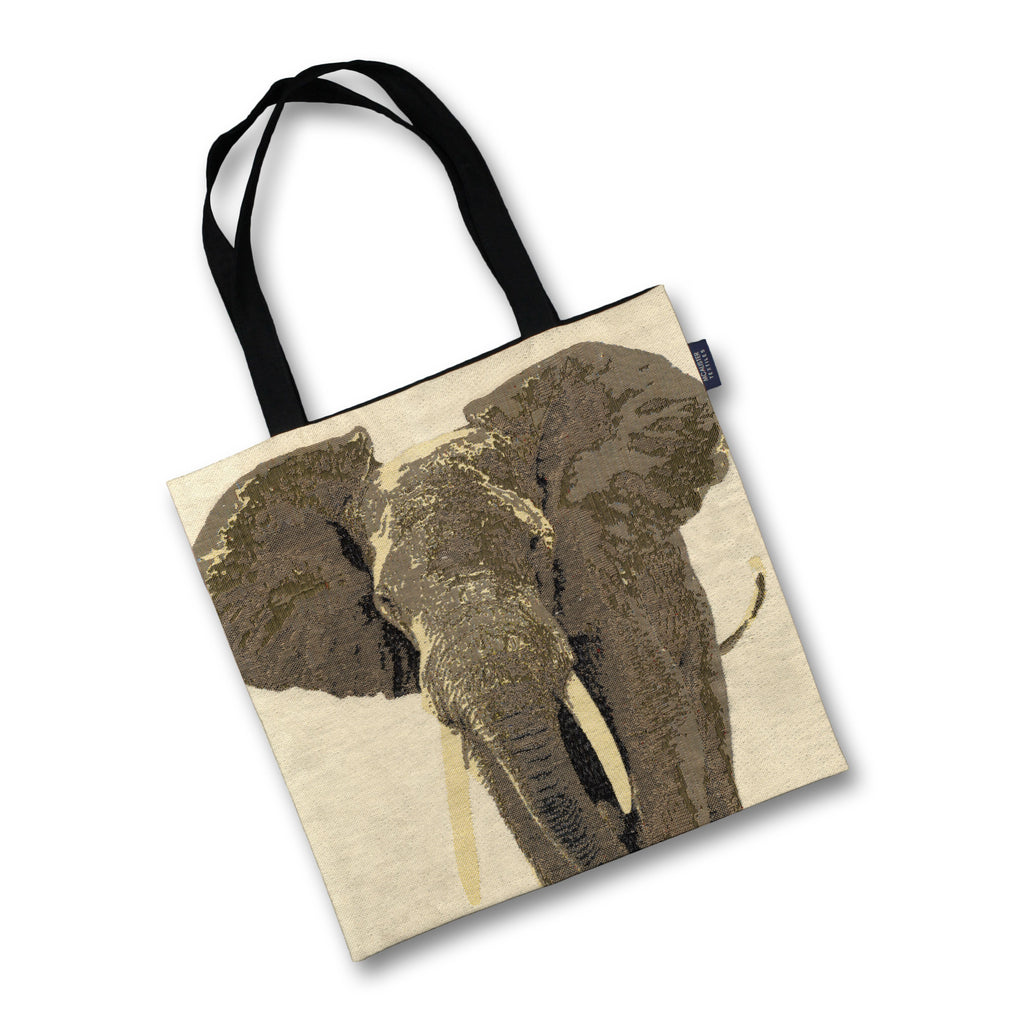 McAlister Textiles Grey Elephant Tapestry Tote Bag Tote Bag 