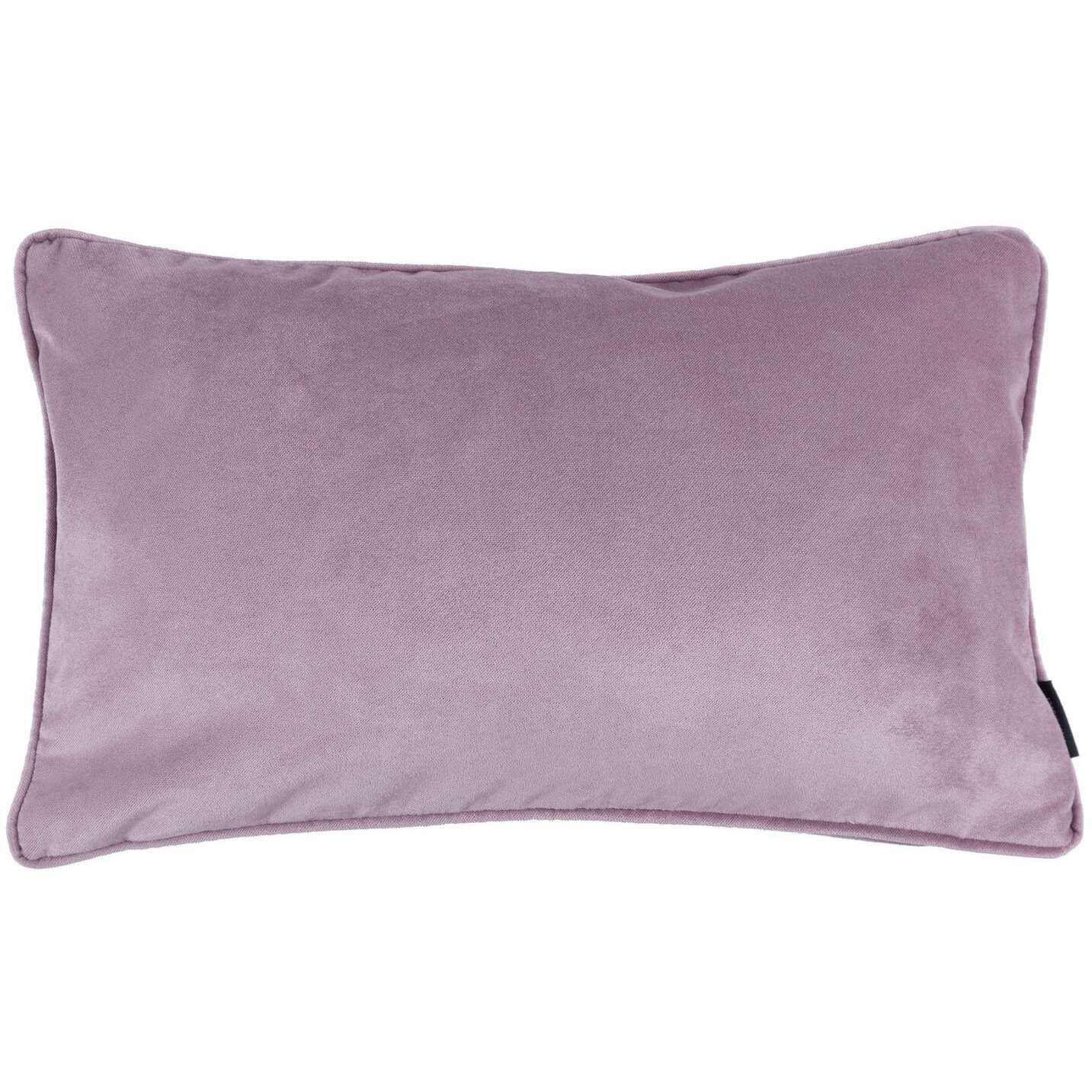 McAlister Textiles Matt Lilac Purple Piped Velvet Pillow Pillow Cover Only 50cm x 30cm 