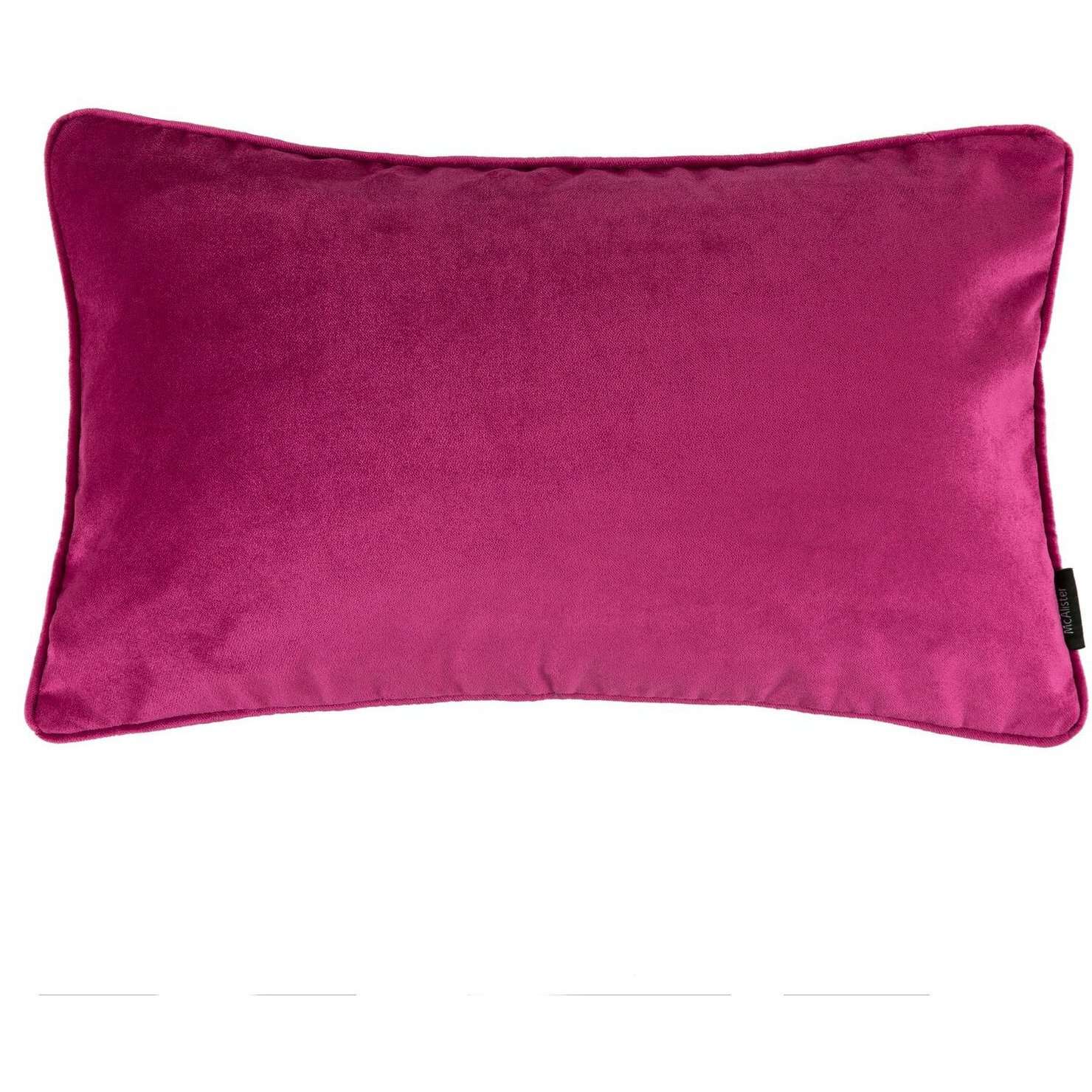McAlister Textiles Matt Fuchsia Pink Piped Velvet Pillow Pillow Cover Only 50cm x 30cm 