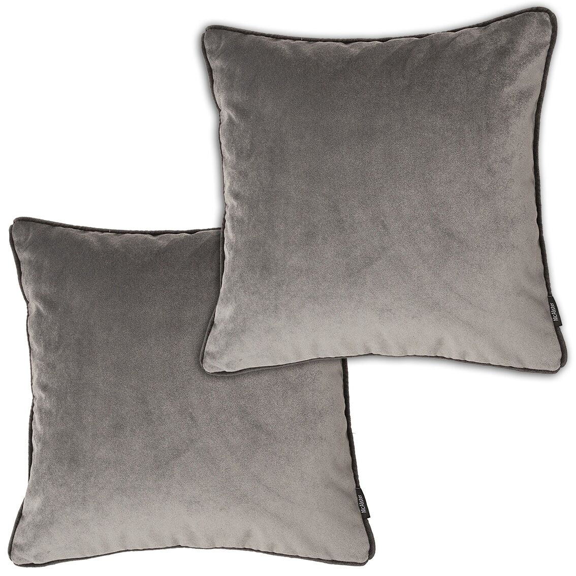 McAlister Textiles Matt Soft Silver Velvet 43cm x 43cm Cushion Sets Cushions and Covers Cushion Covers Set of 2 
