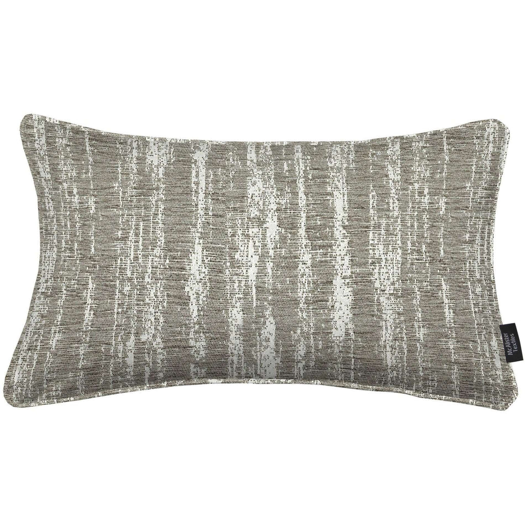 McAlister Textiles Textured Chenille Silver Grey Pillow Pillow Polyester Filler 50cm x 30cm 