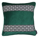 Cargar imagen en el visor de la galería, McAlister Textiles Cancun Striped Emerald Green Velvet Cushion Cushions and Covers Polyester Filler 43cm x 43cm 
