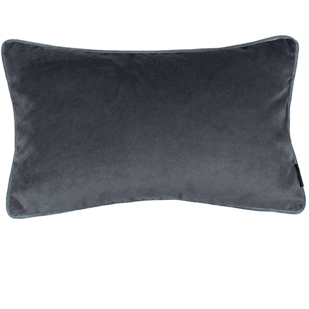 McAlister Textiles Matt Charcoal Grey Velvet Pillow Pillow Cover Only 50cm x 30cm 