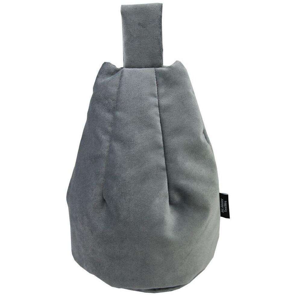 McAlister Textiles Matt Charcoal Grey Velvet Tablet Stand Mini Bean Bag 